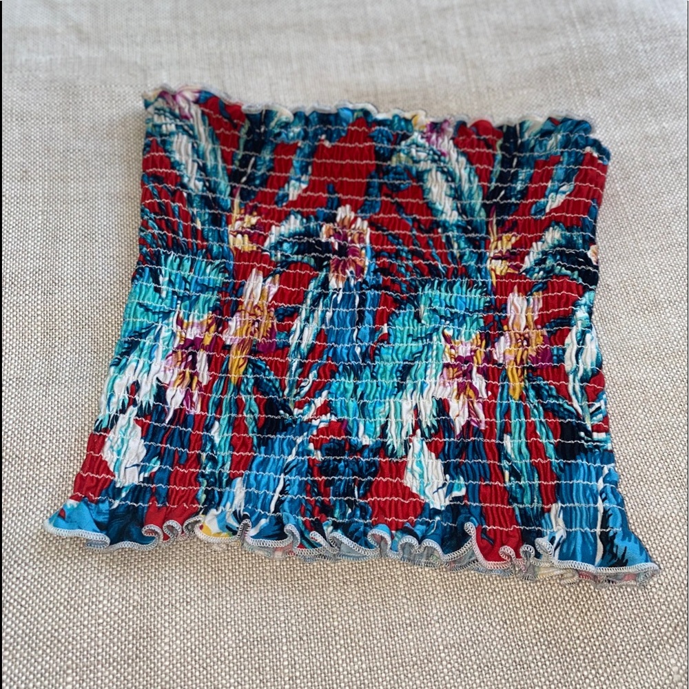 Floral Print Tube Top
